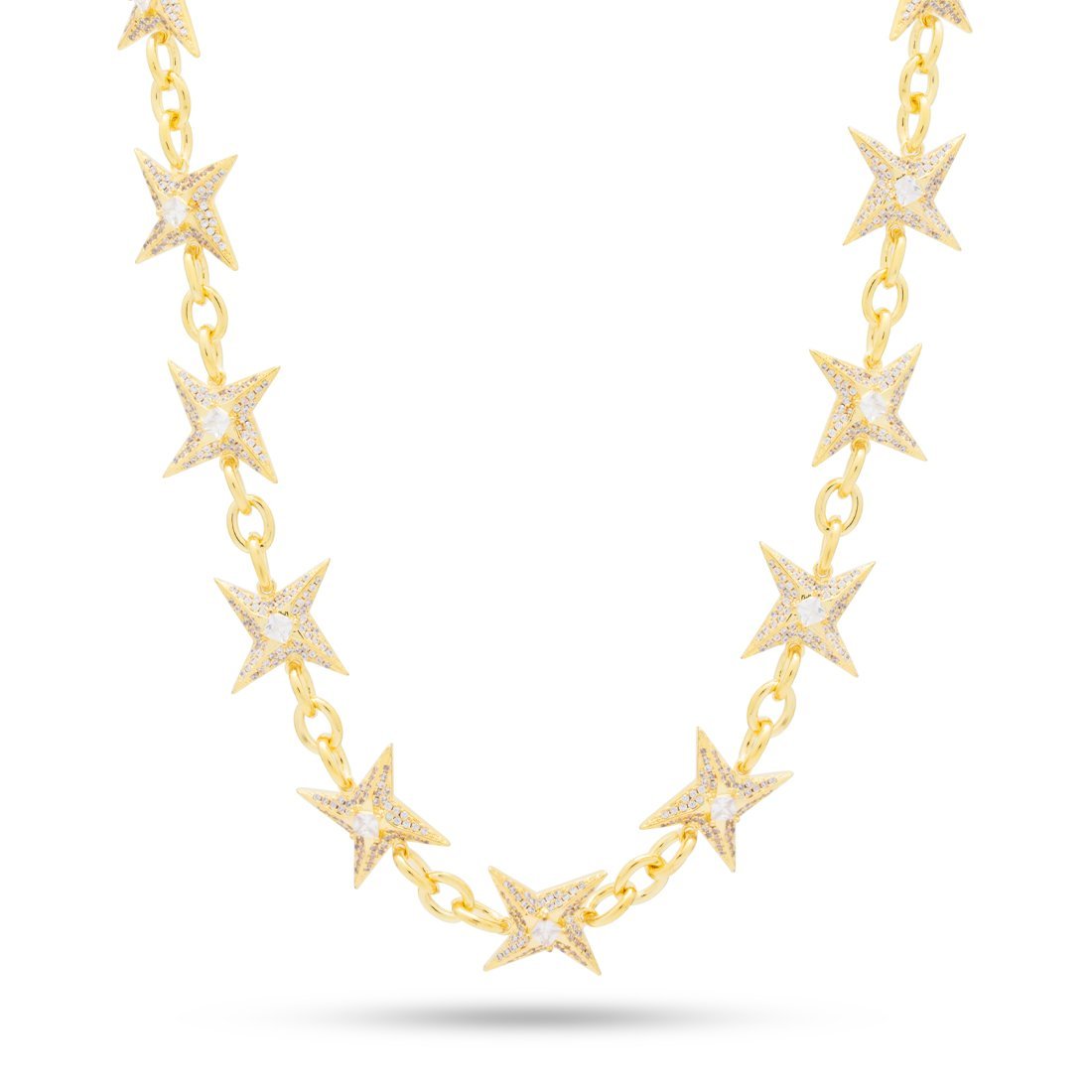 15mm Iced Shuriken Rolo Chain