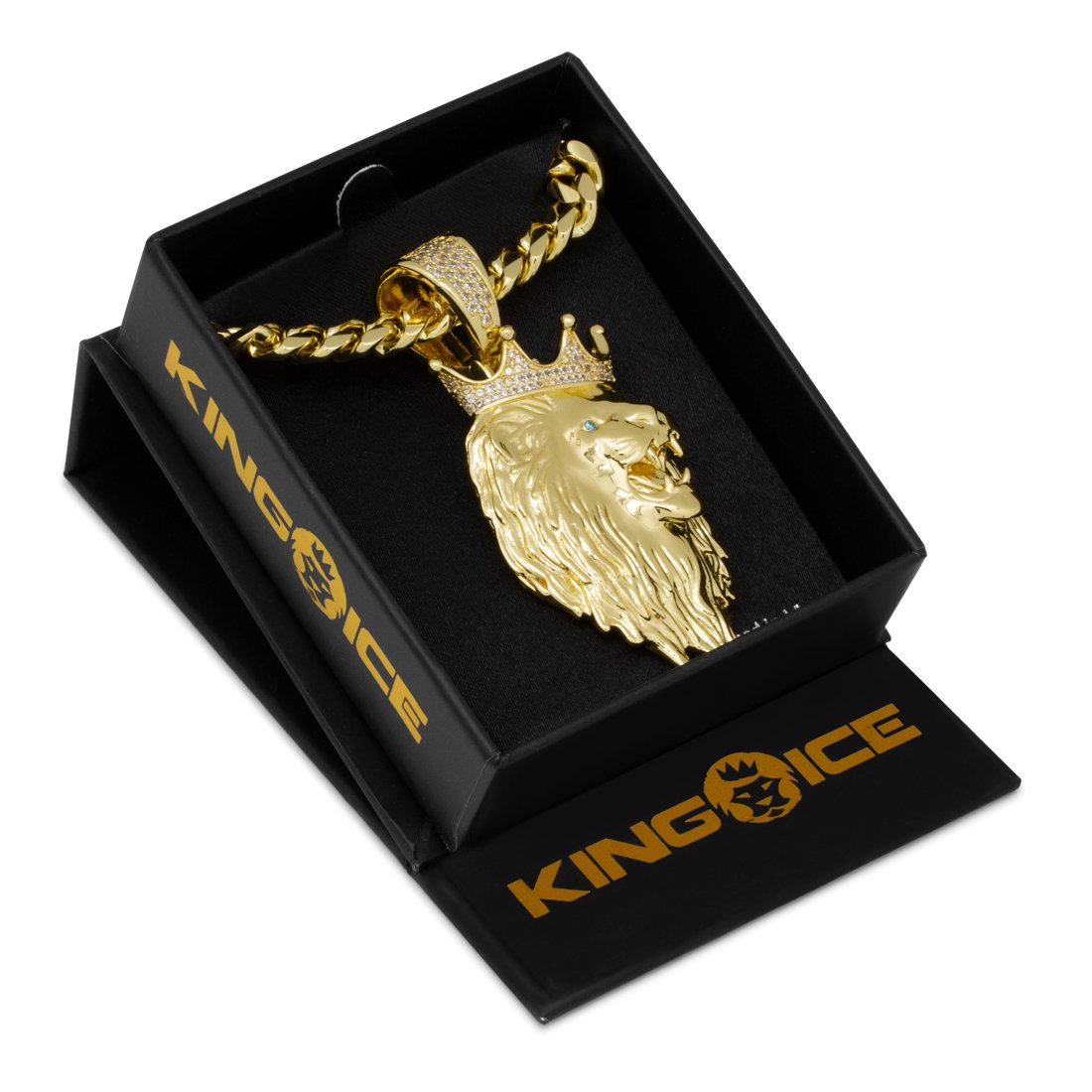 3D Boss Roaring Lion Necklace