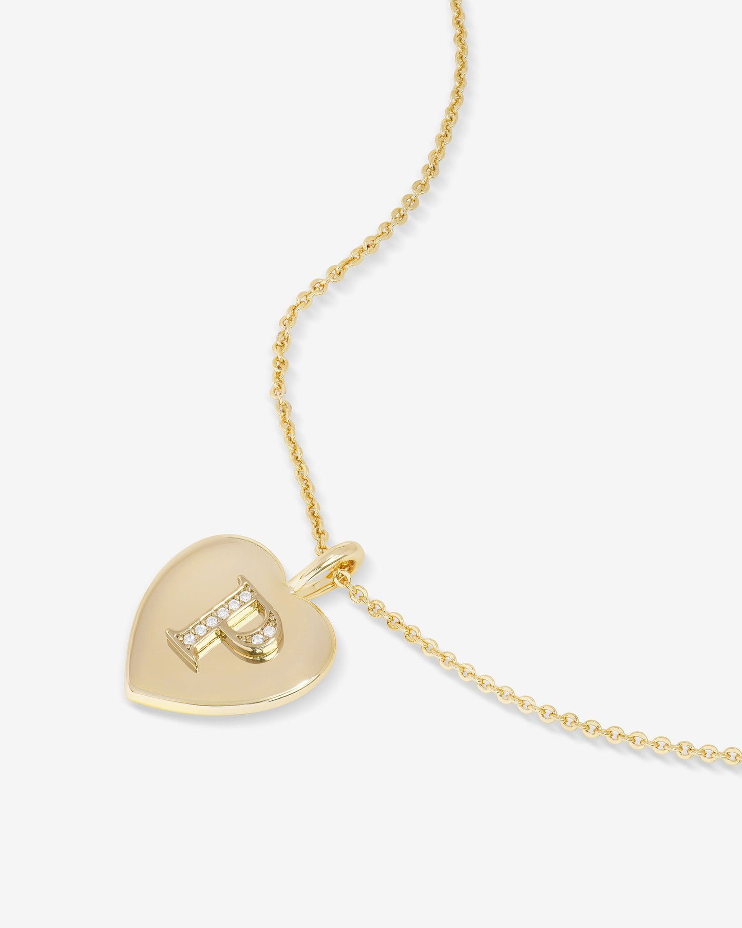 Love Letters Pendant Necklace - Gold|White Diamondettes