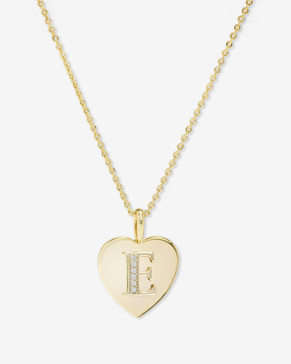 Love Letters Pendant Necklace - Gold|White Diamondettes