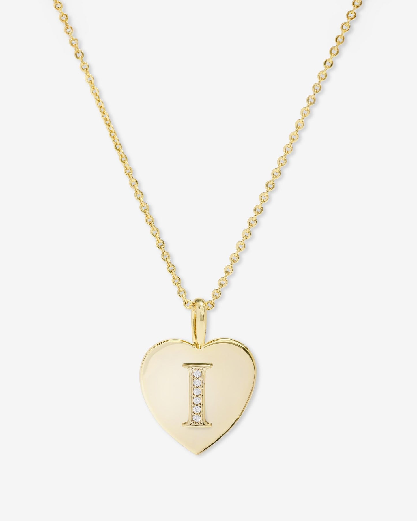 Love Letters Pendant Necklace - Gold|White Diamondettes