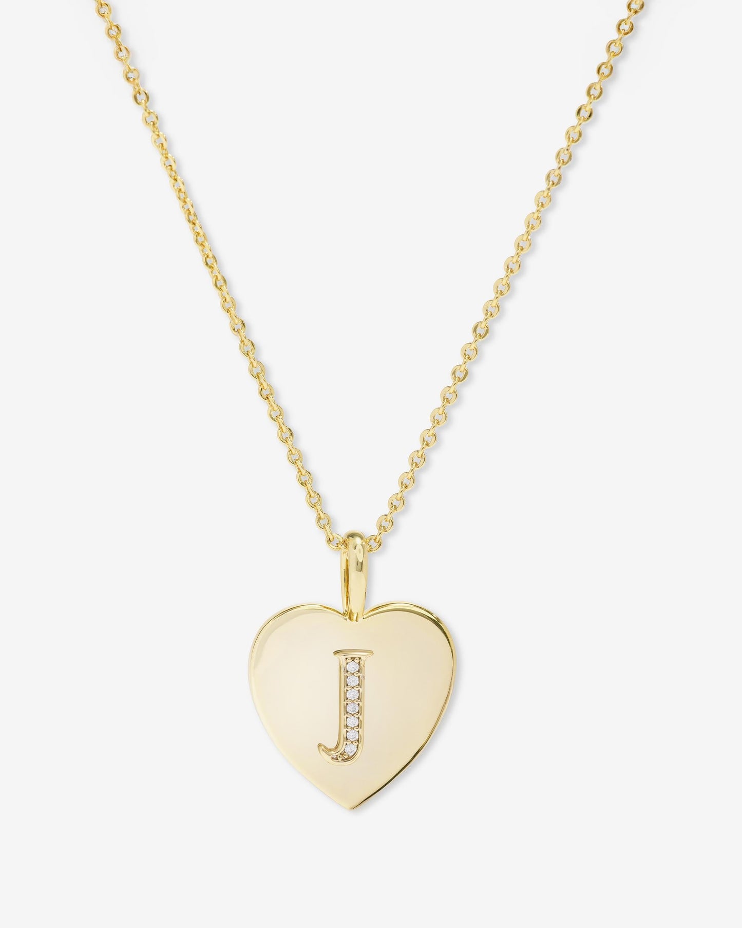 Love Letters Pendant Necklace - Gold|White Diamondettes