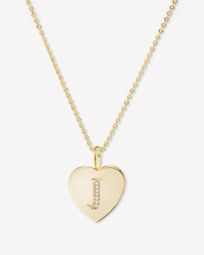 Love Letters Pendant Necklace - Gold|White Diamondettes