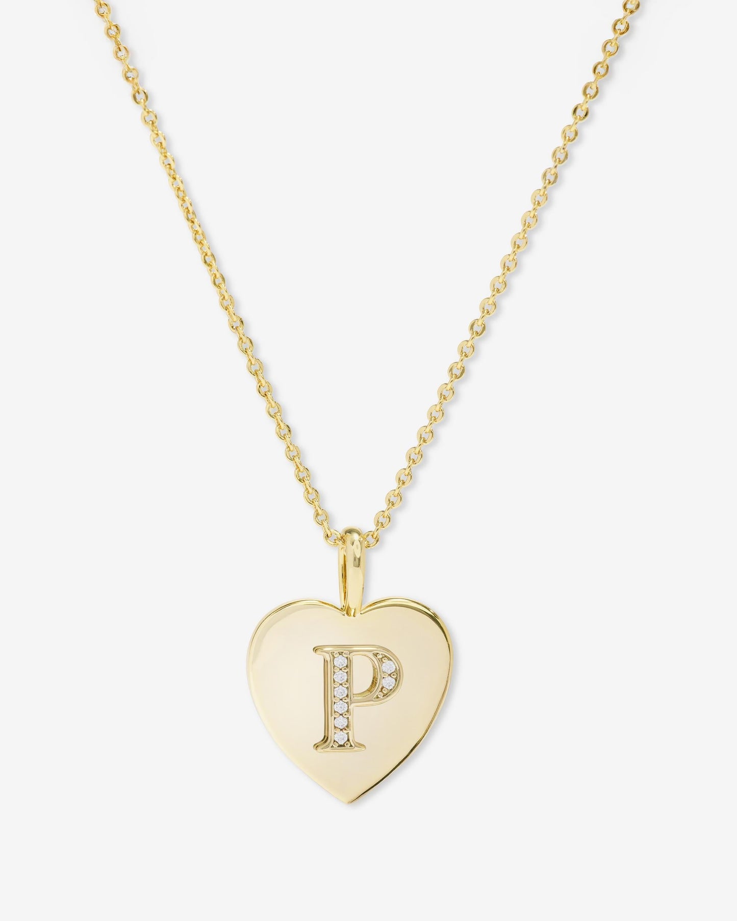 Love Letters Pendant Necklace - Gold|White Diamondettes
