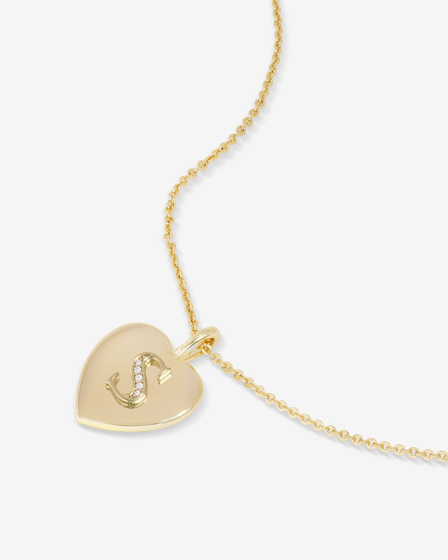 Love Letters Pendant Necklace - Gold|White Diamondettes