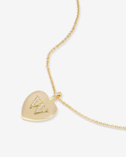 Love Letters Pendant Necklace - Gold|White Diamondettes