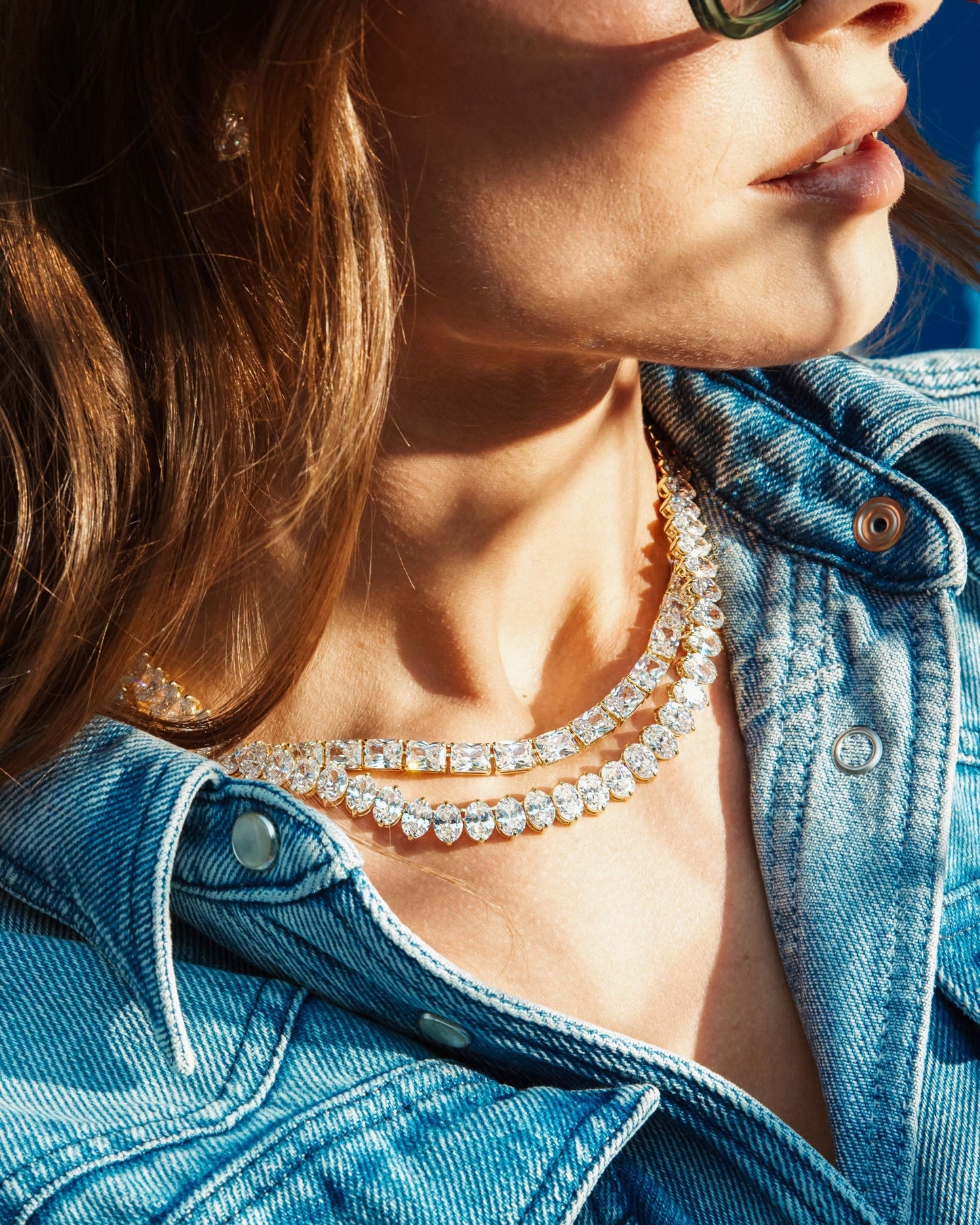 Hello Gorgeous Tennis Necklace 6mm - Silver|White Diamondettes