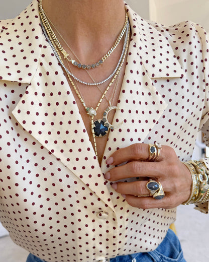 Julian Loves Labradorite Necklace 5mm - Gold|Labradorite