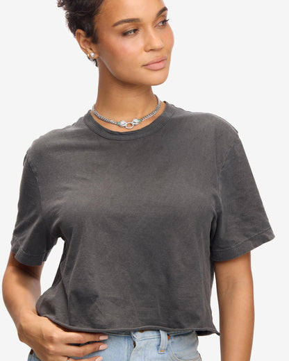 Jaguar Cuban Chain Necklace 6.8mm - Silver|White Diamondettes