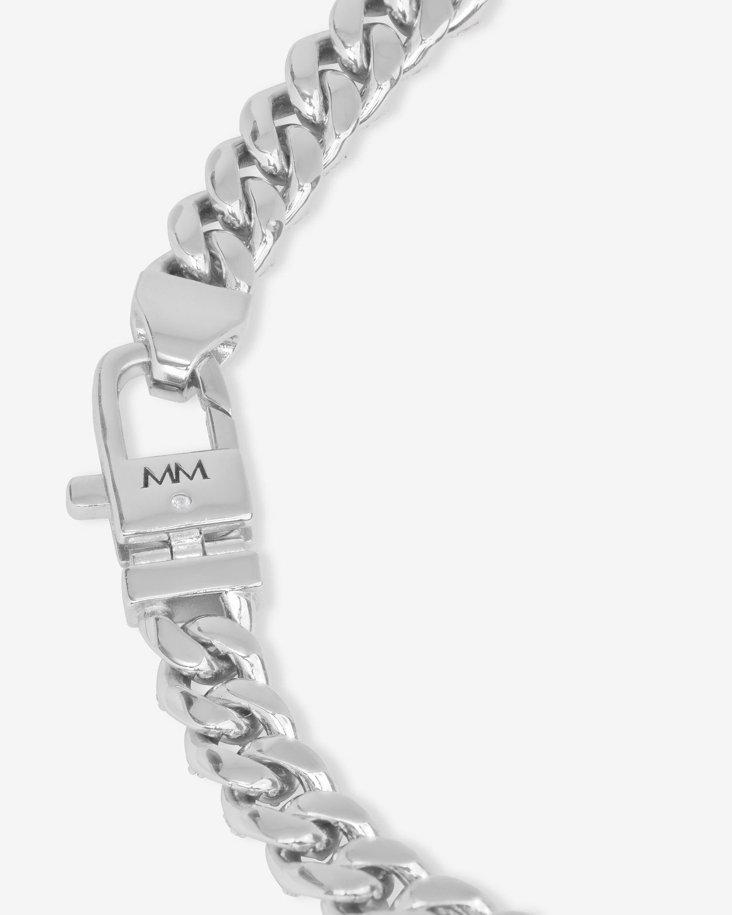 Julian 5 Diamond Necklace 6.8mm - Silver|White Diamondettes