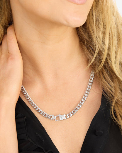 Julian Cuban Chain Necklace 6.8mm - Silver