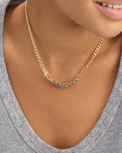 Julian Loves Labradorite Necklace 5mm - Gold|Labradorite