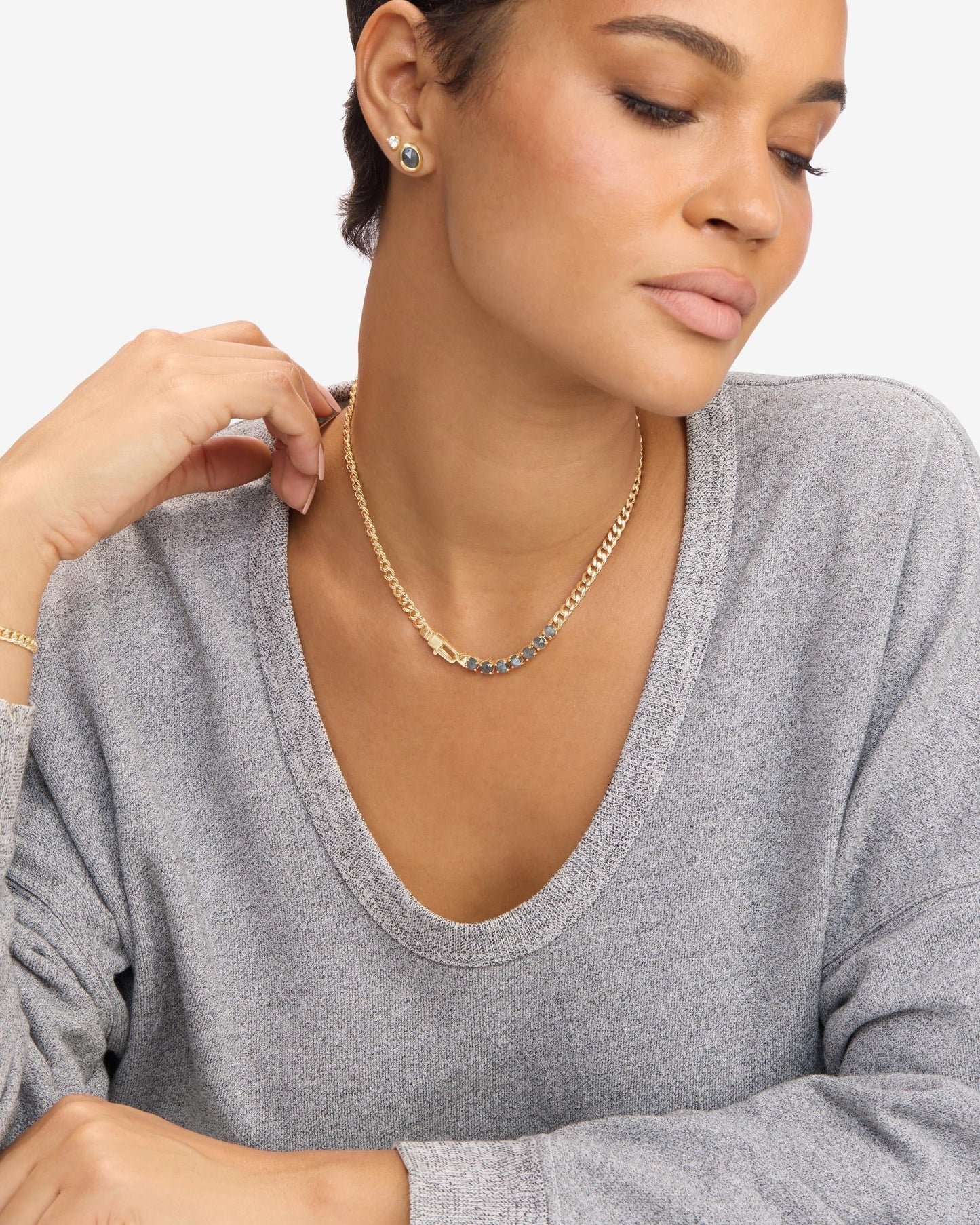 Julian Loves Labradorite Necklace 5mm - Gold|Labradorite
