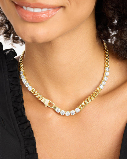 Julian's Obsessed with Diamonds Necklace 6.8mm - Gold|White Diamondettes