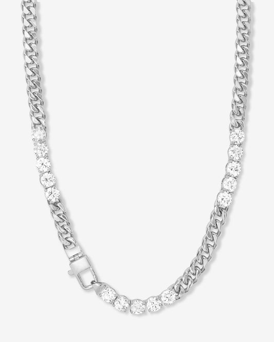 Julian's Obsessed with Diamonds Necklace 6.8mm - Silver|White Diamondettes