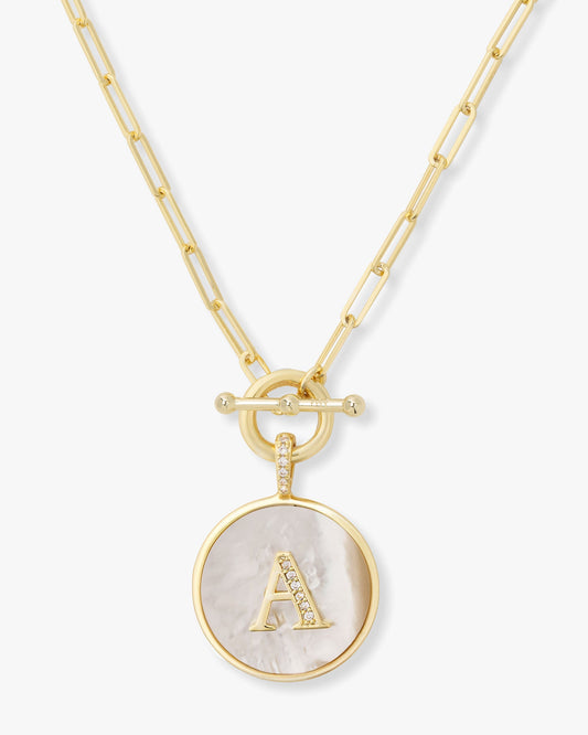 Love Letters Medallion Necklace 24mm - Gold