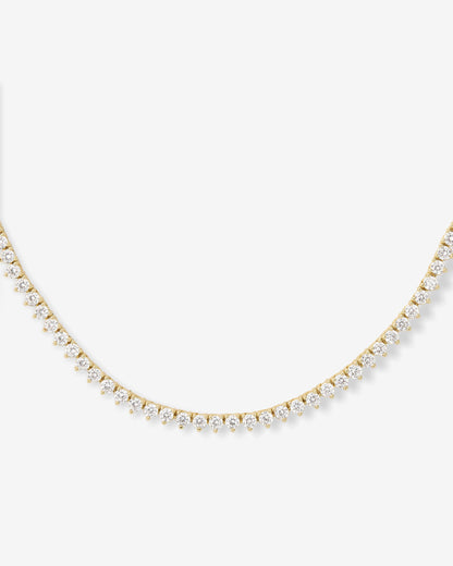 Not Your Basic Tennis Choker 3mm - Gold|White Diamondettes