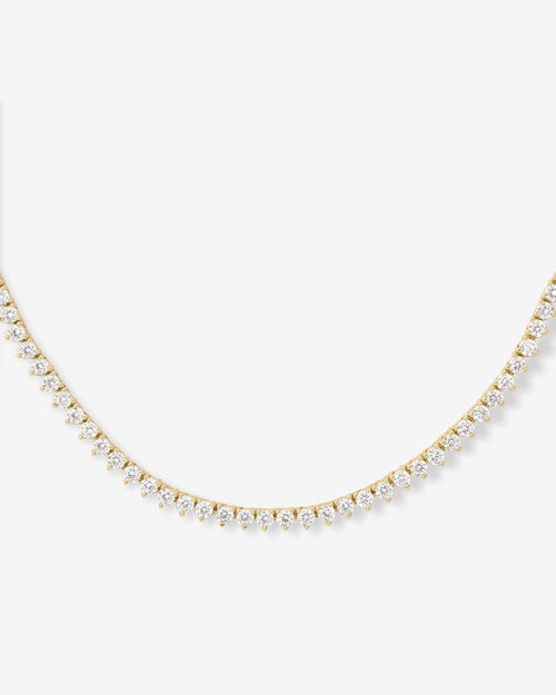 Not Your Basic Tennis Choker 3mm - Gold|White Diamondettes