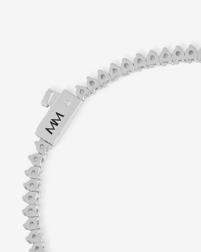 Not Your Basic Tennis Necklace 2mm - Silver|White Diamondettes
