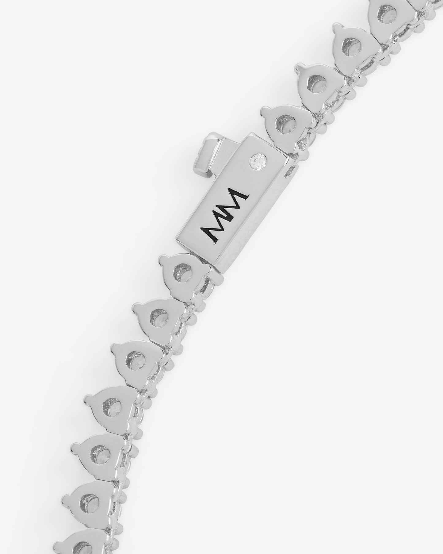 Not Your Basic Tennis Necklace 3mm - Silver|White Diamondettes