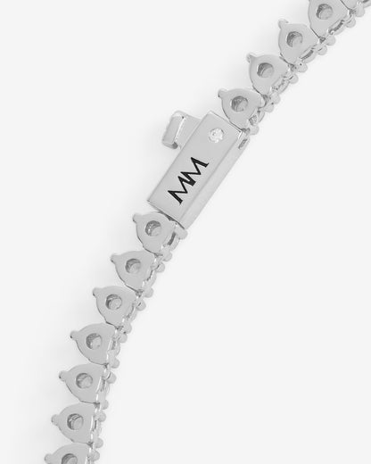Not Your Basic Tennis Necklace 3mm - Silver|White Diamondettes