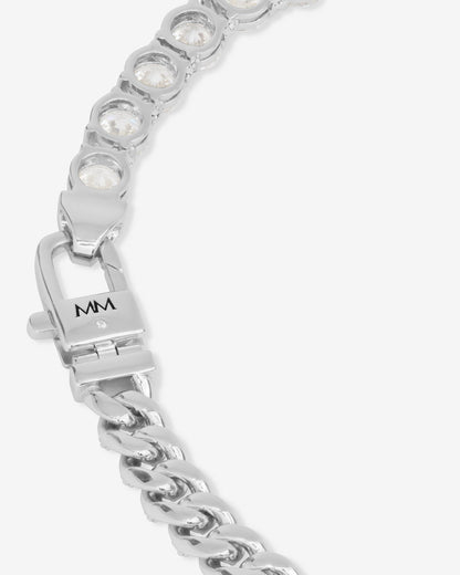 Julian Loves Diamonds Necklace 6.8mm - Silver|White Diamondettes
