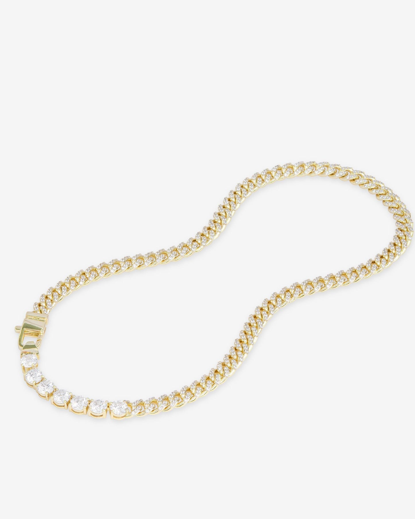 Pavé Julian Loves Diamonds Necklace 6.8mm - Gold|White Diamondettes