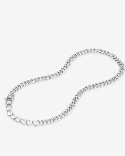 Pavé Julian Loves Diamonds Necklace 6.8mm - Silver|White Diamondettes