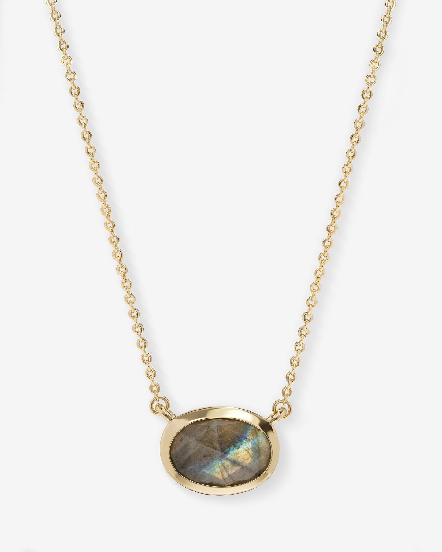 She's a Boss Pendant Necklace - Gold|Labradorite