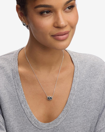 She's a Boss Pendant Necklace - Silver|Labradorite