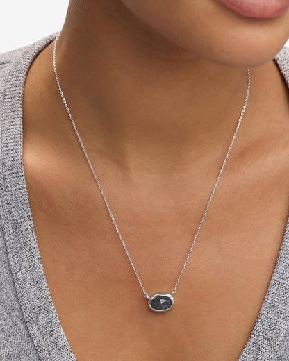 She's a Boss Pendant Necklace - Silver|Labradorite