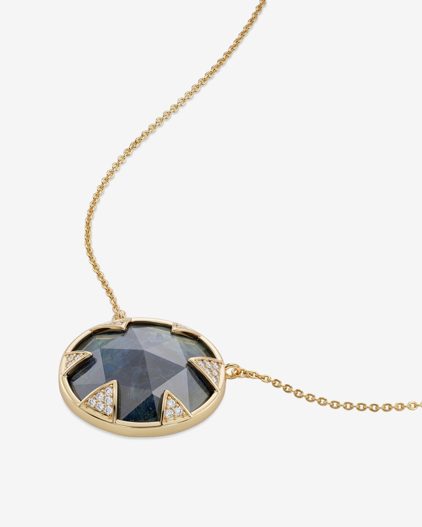 Tessa Necklace 24mm - Gold|Labradorite