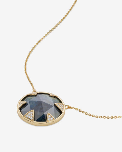 Tessa Necklace 24mm - Gold|Labradorite
