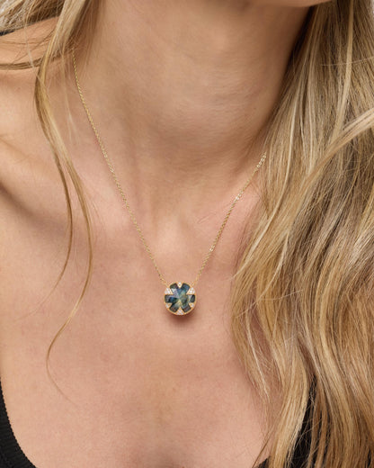 Tessa Necklace 16mm - Gold|Labradorite