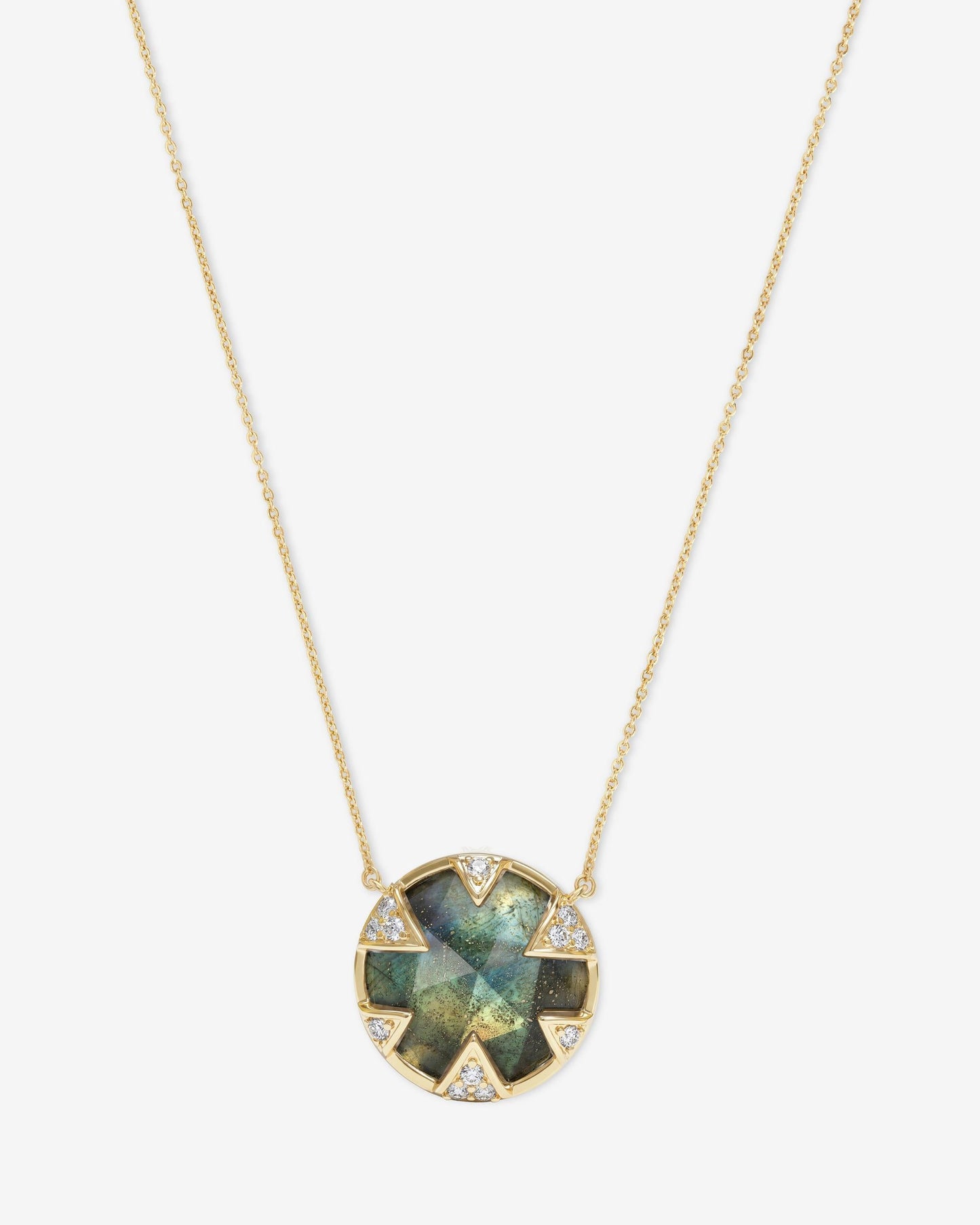Tessa Necklace 16mm - Gold|Labradorite