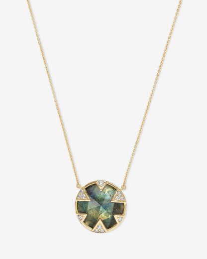 Tessa Necklace 16mm - Gold|Labradorite