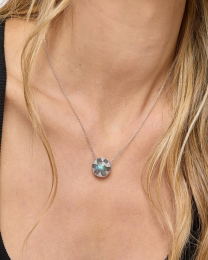 Tessa Necklace 16mm - Silver|Labradorite