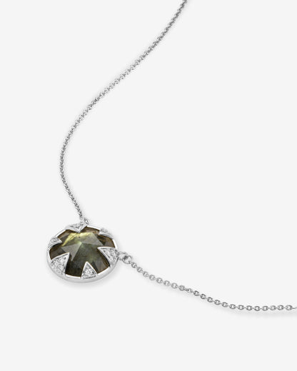 Tessa Necklace 16mm - Silver|Labradorite