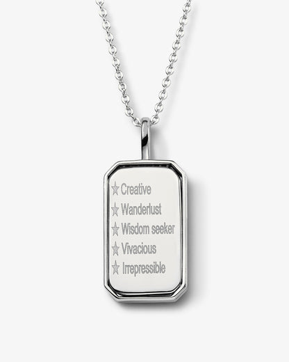Zodiac Amulet Necklace - Silver