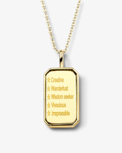 Zodiac Amulet Necklace - Gold