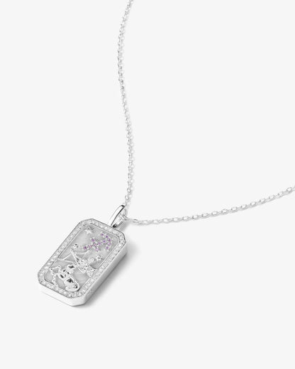 Zodiac Amulet Necklace - Silver