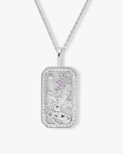 Zodiac Amulet Necklace - Silver