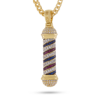 Barber Shop Pole Necklace