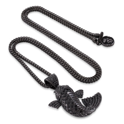 Black Gold Utsurimono Koi Fish Necklace