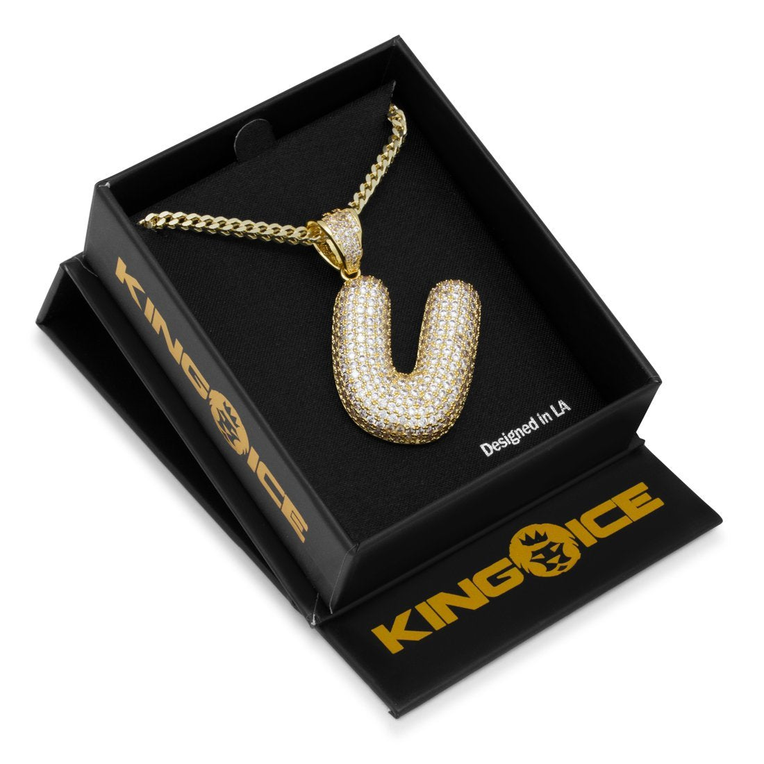 Bubble Letter U Necklace