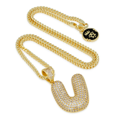 Bubble Letter U Necklace