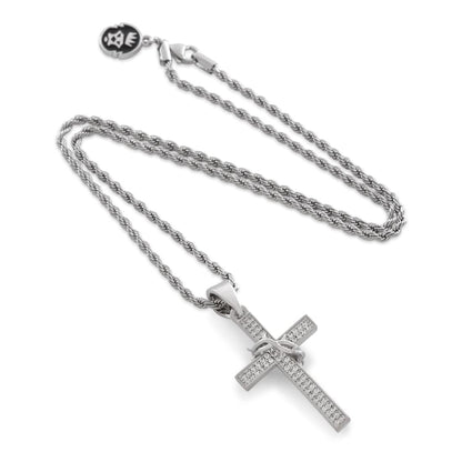 Crown of Thorns Wrapped Cross Necklace