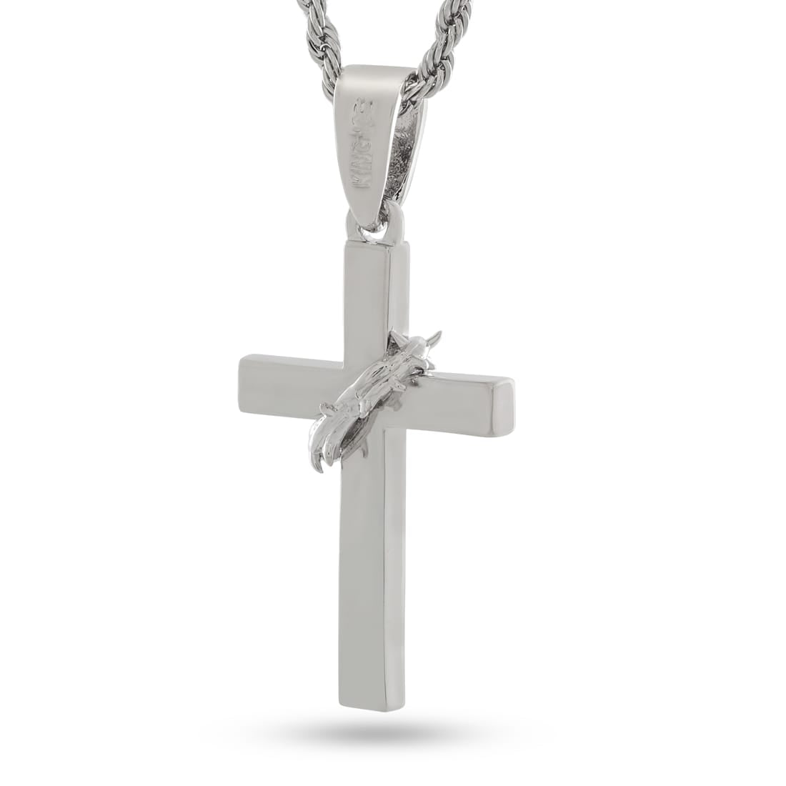 Crown of Thorns Wrapped Cross Necklace