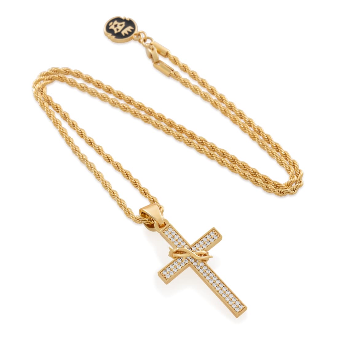 Crown of Thorns Wrapped Cross Necklace