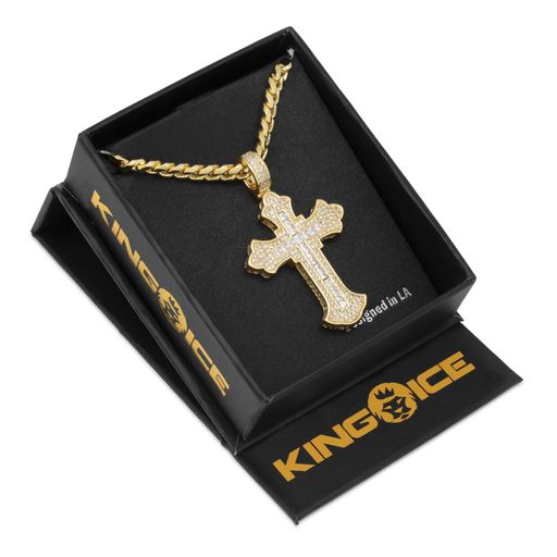 Fleur de Lis Cross Necklace